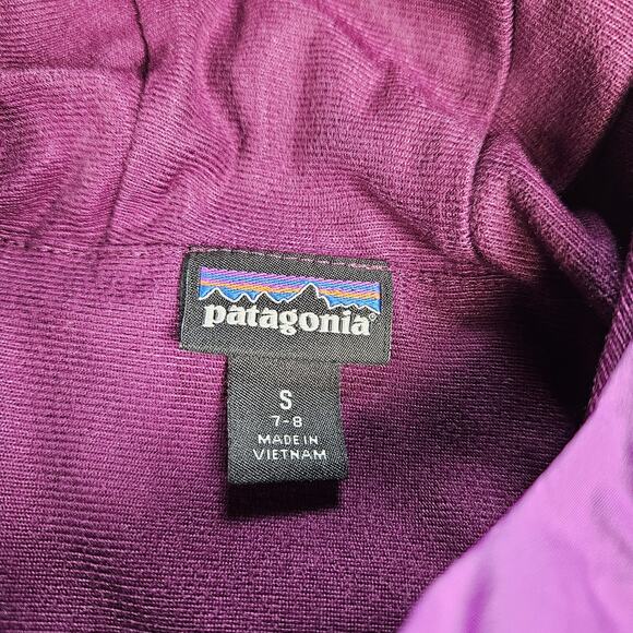 PATAGONIA Girl's Torrentshell Jacket Hooded Windbreaker Rain Size Size Small 7-8 - Picture 3 of 4